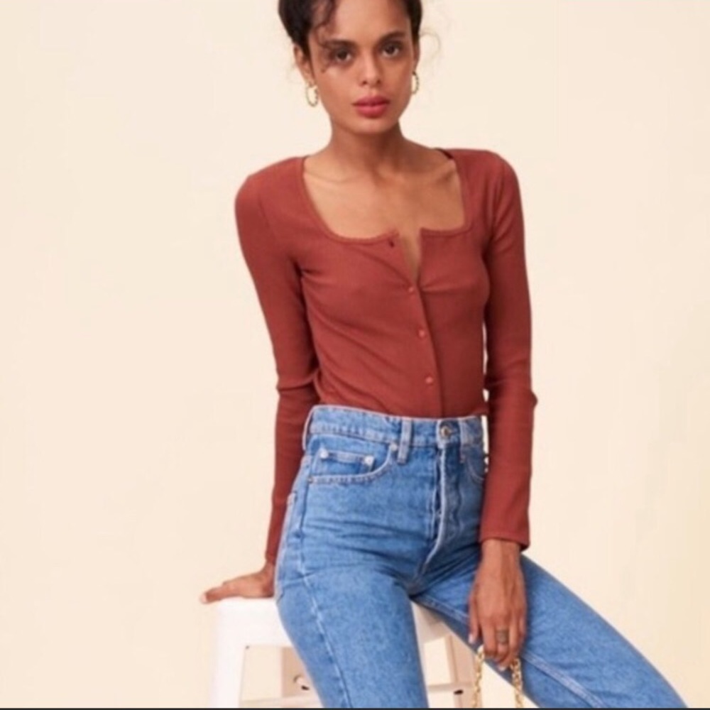 Rouje ribbed Eugene top